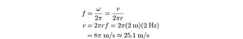 omega equals 2 pi f.